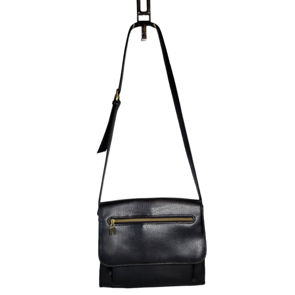 Relic Bags Relic Black Pebble Leather Crossbody Shoulder Bag With